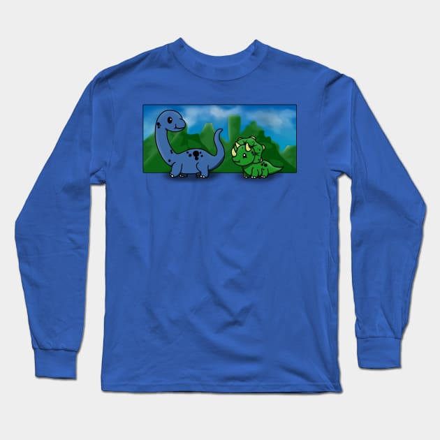 Dinofriends Long Sleeve T-Shirt by thearkhive